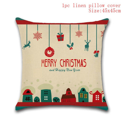 Christmas Cushion Cover 45*45 Red Merry Christmas Printed