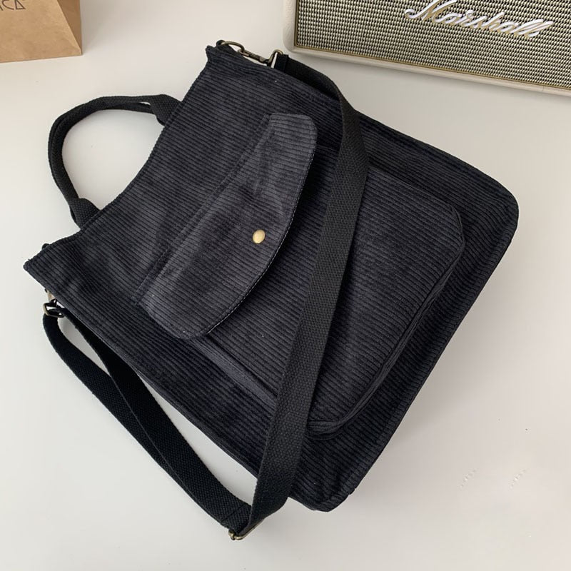 Corduroy Bag for Women Shoulder Bags Shopper Designer Handbags Spring Summer