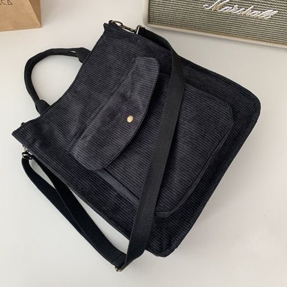 Corduroy Bag for Women Shoulder Bags Shopper Designer Handbags Spring Summer