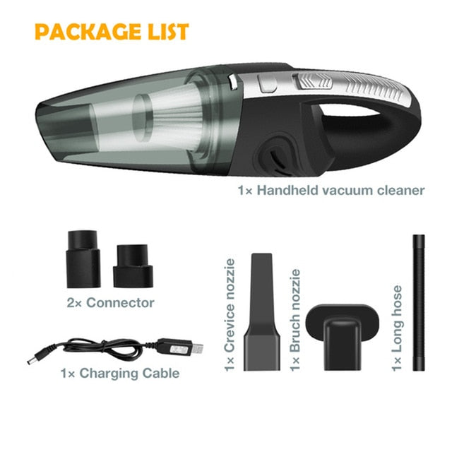 Car Wireless Vacuum Cleaner 9000PA Powerful Cyclone Suction