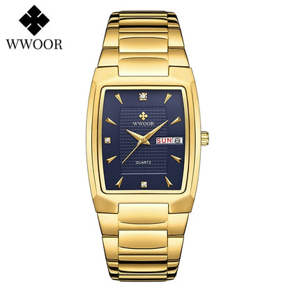 Men's Wristwatch 2022 WWOOR Brand Luxury Quartz Watch Waterproof Business Male Date Clock Casual Fashion Black Relogio Masculino