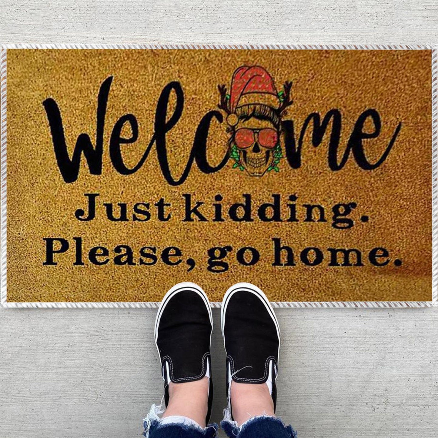 Coir Welcome Mats Entrance Door Floor Non-slip Mat Foot Pad Home Carpet For Hallway Bath Kitchen