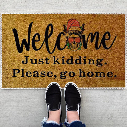 Coir Welcome Mats Entrance Door Floor Non-slip Mat Foot Pad Home Carpet For Hallway Bath Kitchen