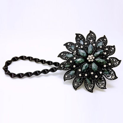 Colorful Curtain Buckle Flower Stretchable Spring Magnetic Curtain Clip Curtain Holder Rhinestone Creative Strap Flower Cortinas