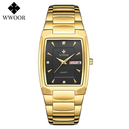 Men's Wristwatch 2022 WWOOR Brand Luxury Quartz Watch Waterproof Business Male Date Clock Casual Fashion Black Relogio Masculino