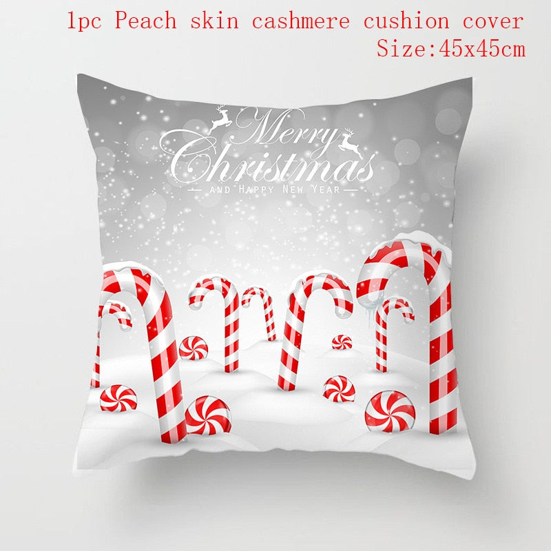 Christmas Cushion Cover 45*45 Red Merry Christmas Printed
