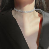 FYUAN Fashion Full Rhinestone Choker Necklaces for Women
