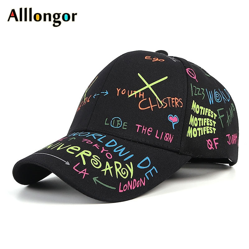 Baseball Cap Women Men 2022 Summer Letter Print Snapback Bone Gorras Para Hombre Casquette Femme Hip Hop Women's Hats Black Caps