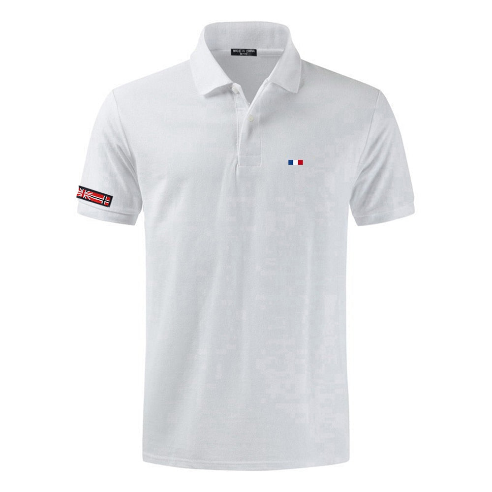 NEGIZBER New Man Polo Shirt Mens Casual Deer Embroidery Cotton Polo shirt Men Short Sleeve High Quantity polo men