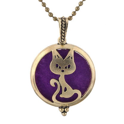 New Aroma Kaleidoscope Retro Necklace Antique Locket Pendant Magnetic Perfume Essential Oil Diffuser Locket Aromatherapy Jewelry