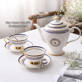 Bone China Tea Set Porcelain Tea Cup Ceramic Pot Morocco Style Teapot Set Cafe Mug Coffee Cup Advanced Teacup Teaset Teaware