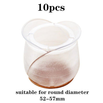 New 16pcs Transparent Silicone Chair Leg  Furniture Legs Caps Feet Pads Furniture Table Covers Floor Protector Glides Feet Caps