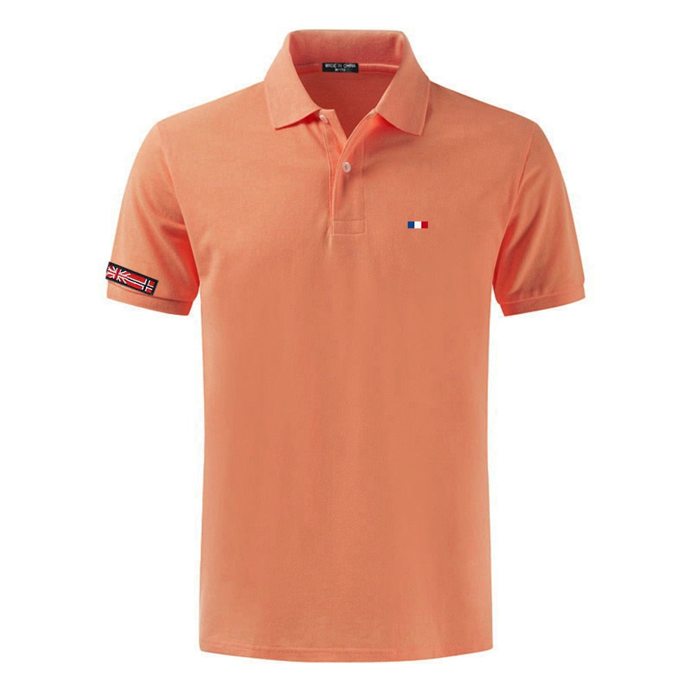 NEGIZBER New Man Polo Shirt Mens Casual Deer Embroidery Cotton Polo shirt Men Short Sleeve High Quantity polo men
