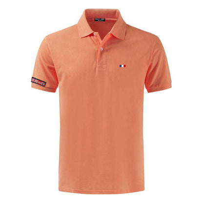 NEGIZBER New Man Polo Shirt Mens Casual Deer Embroidery Cotton Polo shirt Men Short Sleeve High Quantity polo men