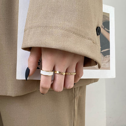 2020 New Gothic Style Three Piece Opening Rings For Woman Fashion