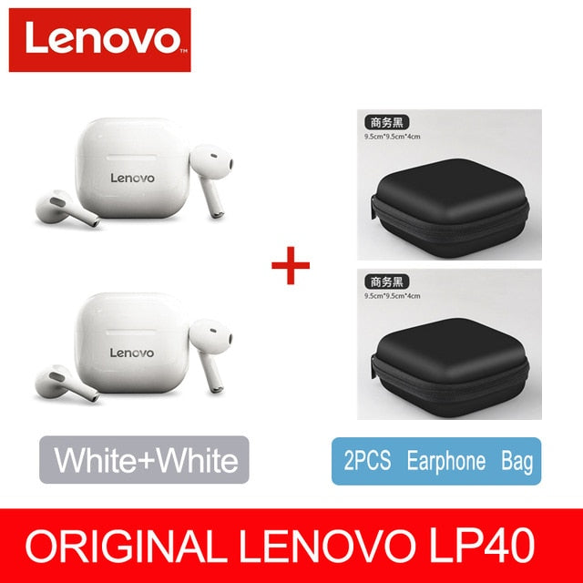 NEW Original Lenovo LP40/LP40pro TWS Wireless Earphone Bluetooth5.1 Dual Stereo Noise Reduction Bass Touch Control Earbuds