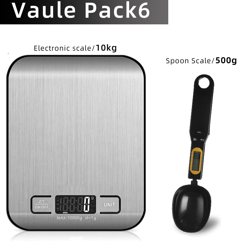 Digital Kitchen Scale, LCD Display 1g/0.1oz Precise Stainless Steel Food Scale - Shopy Max