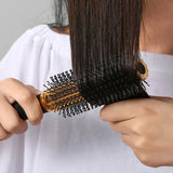 Hair Comb Scalp Massage Gold Plating Luxury Comb Hairbrush Nylon Women
