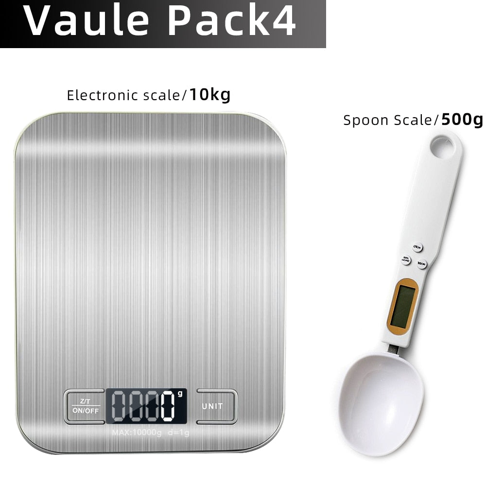 Digital Kitchen Scale, LCD Display 1g/0.1oz Precise Stainless Steel Food Scale - Shopy Max