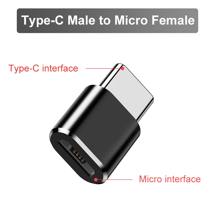 USB To Type C OTG Adapter USB-C Male To Micro USB Type-c Female Converter For Iphone Samsung