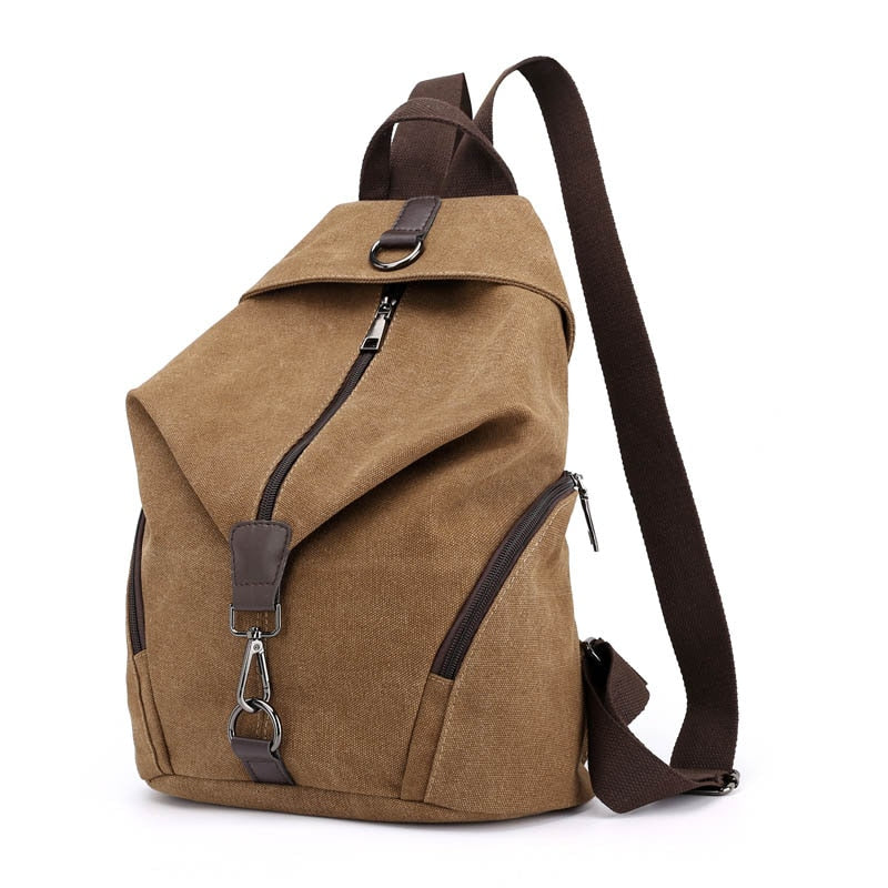 Fashion Canvas Female Backpack Multifuction Casual Backpack For Teenager Girls 2021 New Summer Women Large Capacity Shoulder Bag