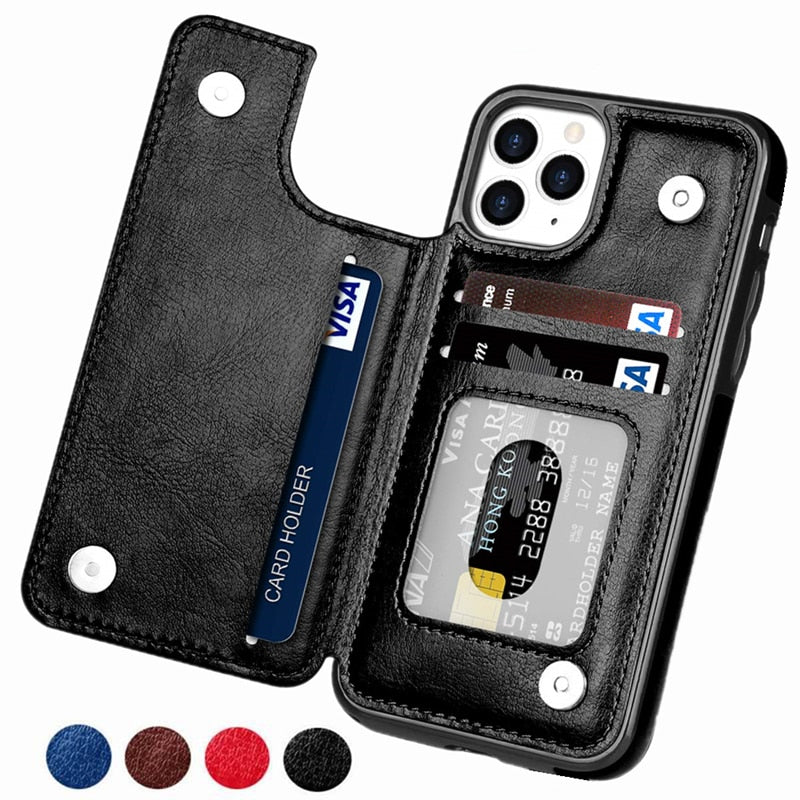Business Wallet Cases For iPhone 13 Mini 11 12 Pro XS Max XR X