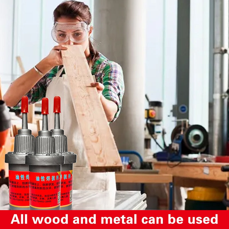 Metal Welding Flux Oily Strong Welding Flux Universal Glue Oily Raw Glue Welding Flux Glue Multi Purpose Adhesive Super Glue 1pc
