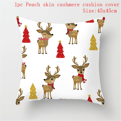 Christmas Cushion Cover 45*45 Red Merry Christmas Printed