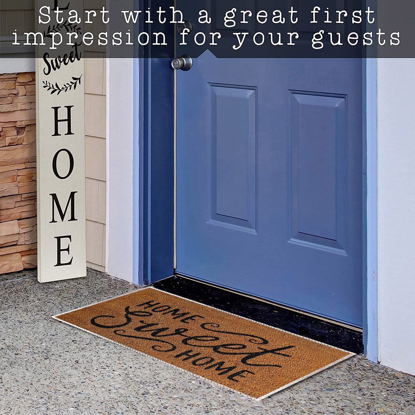 Coir Welcome Mats Entrance Door Floor Non-slip Mat Foot Pad Home Carpet For Hallway Bath Kitchen