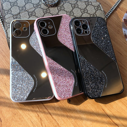 Bling Glitter Makeup Mirror Phone Case For iPhone 12 11 Pro MAX X XS XR 8 7