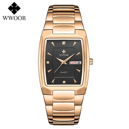 Men's Wristwatch 2022 WWOOR Brand Luxury Quartz Watch Waterproof Business Male Date Clock Casual Fashion Black Relogio Masculino