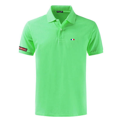NEGIZBER New Man Polo Shirt Mens Casual Deer Embroidery Cotton Polo shirt Men Short Sleeve High Quantity polo men