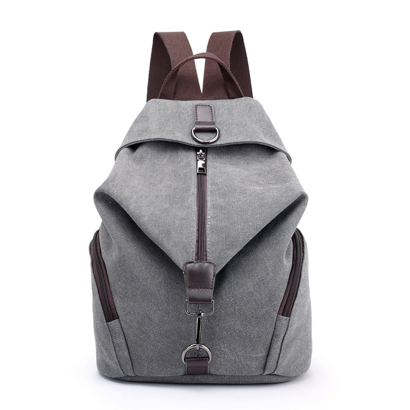 Fashion Canvas Female Backpack Multifuction Casual Backpack For Teenager Girls 2021 New Summer Women Large Capacity Shoulder Bag