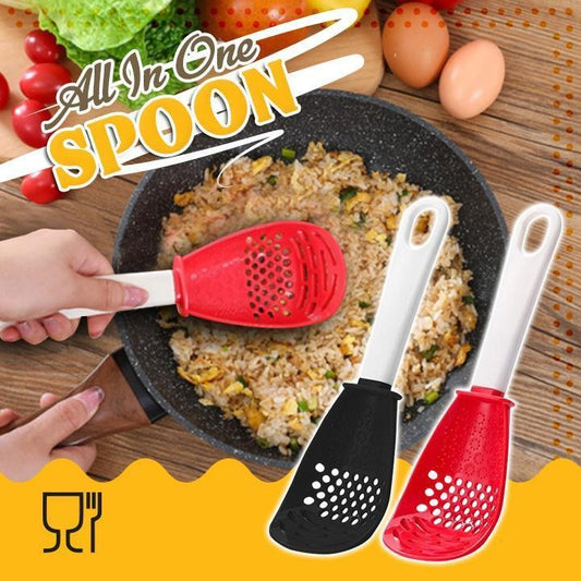 New Multifunctional Kitchen Cooking Spoon Heat-resistant Hanging