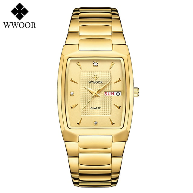 Men's Wristwatch 2022 WWOOR Brand Luxury Quartz Watch Waterproof Business Male Date Clock Casual Fashion Black Relogio Masculino