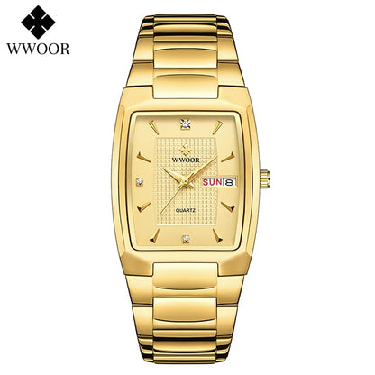 Men's Wristwatch 2022 WWOOR Brand Luxury Quartz Watch Waterproof Business Male Date Clock Casual Fashion Black Relogio Masculino