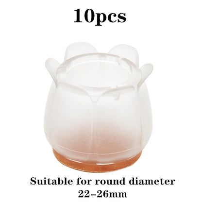 New 16pcs Transparent Silicone Chair Leg  Furniture Legs Caps Feet Pads Furniture Table Covers Floor Protector Glides Feet Caps