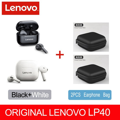 NEW Original Lenovo LP40/LP40pro TWS Wireless Earphone Bluetooth5.1 Dual Stereo Noise Reduction Bass Touch Control Earbuds