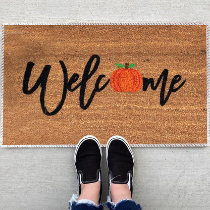 Coir Welcome Mats Entrance Door Floor Non-slip Mat Foot Pad Home Carpet For Hallway Bath Kitchen