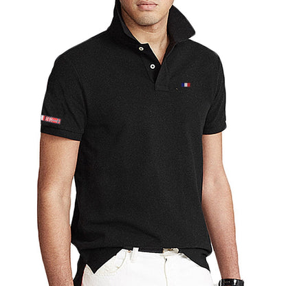 NEGIZBER New Man Polo Shirt Mens Casual Deer Embroidery Cotton Polo shirt Men Short Sleeve High Quantity polo men