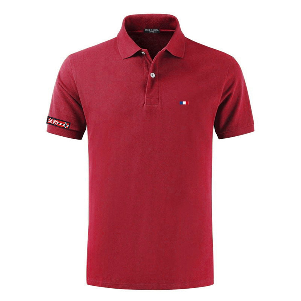 NEGIZBER New Man Polo Shirt Mens Casual Deer Embroidery Cotton Polo shirt Men Short Sleeve High Quantity polo men
