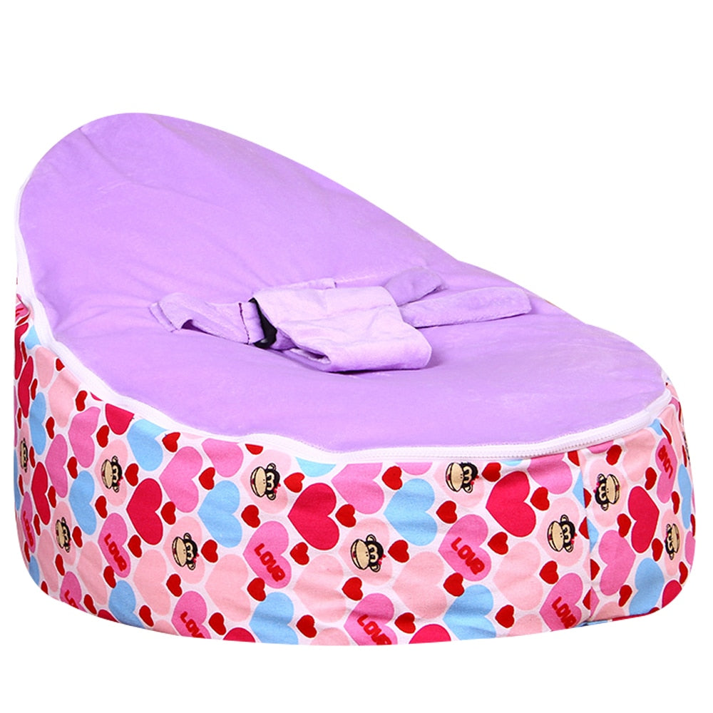 Levmoon Medium Ewha Print Bean Bag Chair Kids Bed For Sleeping Portable Folding