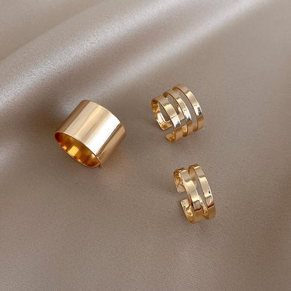 2020 New Gothic Style Three Piece Opening Rings For Woman Fashion