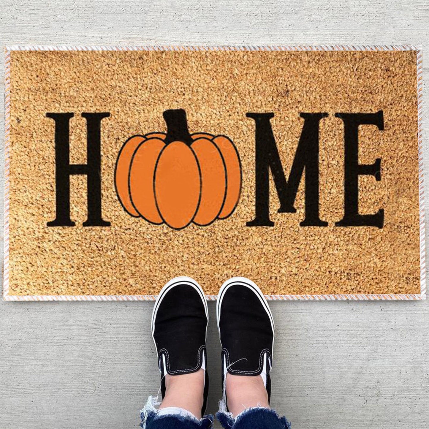Coir Welcome Mats Entrance Door Floor Non-slip Mat Foot Pad Home Carpet For Hallway Bath Kitchen