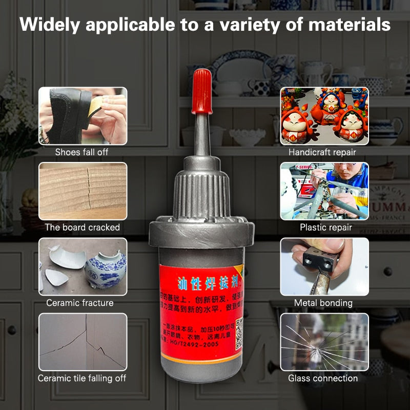 Metal Welding Flux Oily Strong Welding Flux Universal Glue Oily Raw Glue Welding Flux Glue Multi Purpose Adhesive Super Glue 1pc