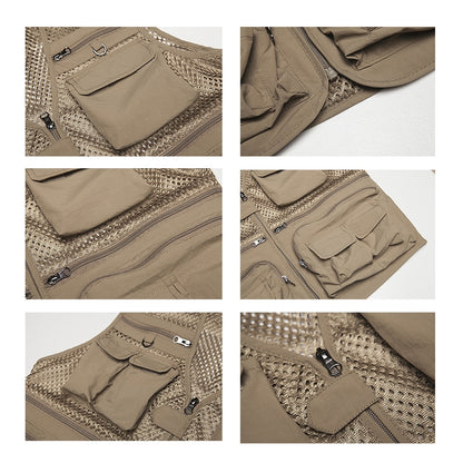 Unloading Men's Vest Tactical Webbed Gear Coat Summer Photographer