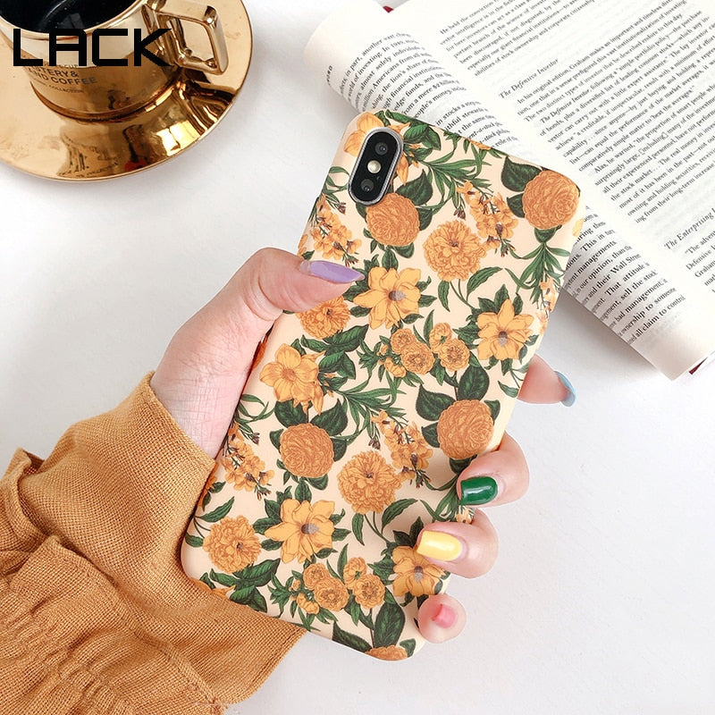 LACK Colorful Flower floral Leaf Phone Case For iphone 13 12Pro 8 Plus 7 X XR Case For iphone 11 Pro Max soft Back Cover