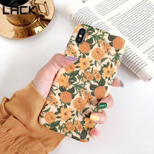 LACK Colorful Flower floral Leaf Phone Case For iphone 13 12Pro 8 Plus 7 X XR Case For iphone 11 Pro Max soft Back Cover