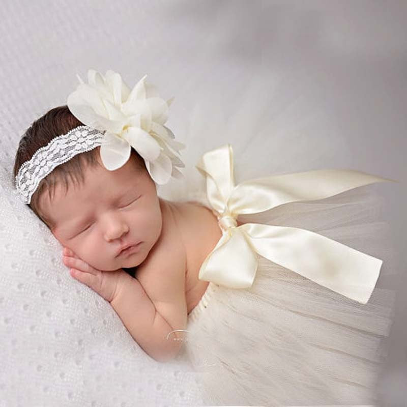 New Newborn Baby Butterfly Wings Flower Headband Outfit Set Infant