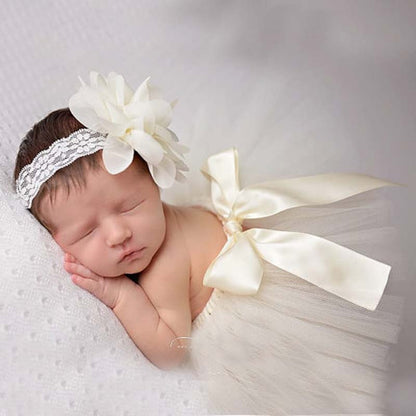 New Newborn Baby Butterfly Wings Flower Headband Outfit Set Infant